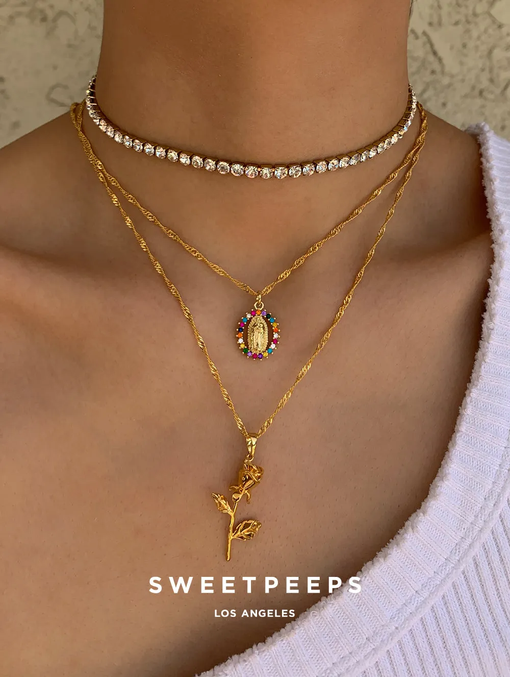 Colorful Saint Mary Necklace
