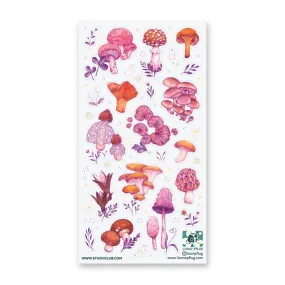 Colorful Woodland Mushrooms Sticker Sheet