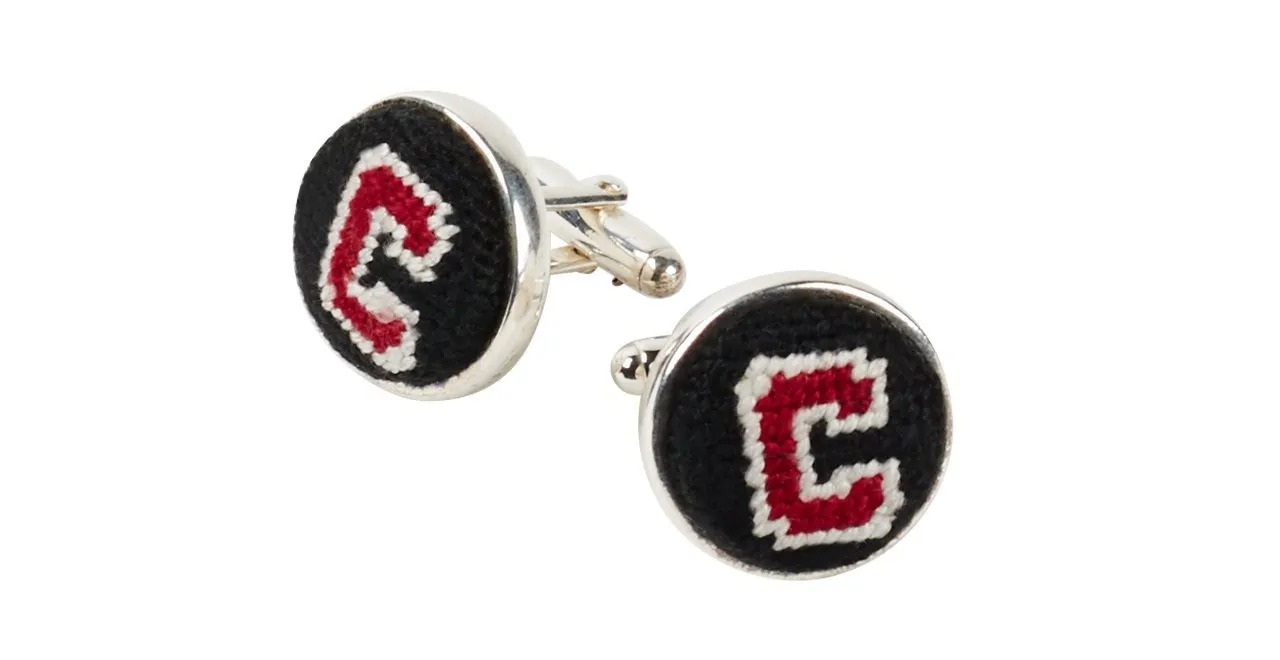 CORNELL UNIVERSITY NEEDLEPOINT CUFFLINKS
