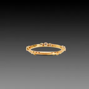 Diamond Raised Dot Trio Ring