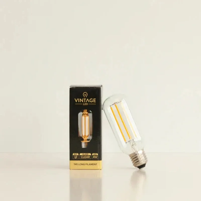 Dimmable E27 LED Long Filament | T45 | 4W | 2200K