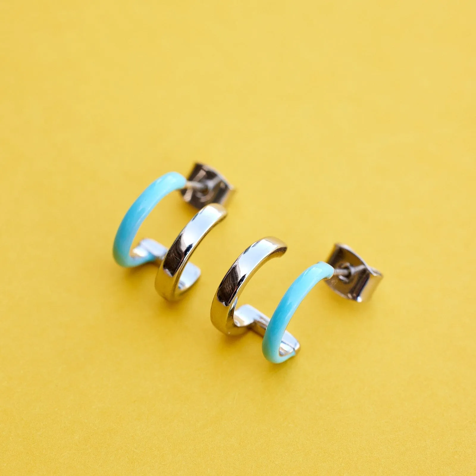 Double Hoop Huggie Earrings