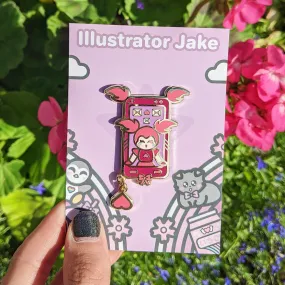 Evil Spinel Phone Enamel Pin