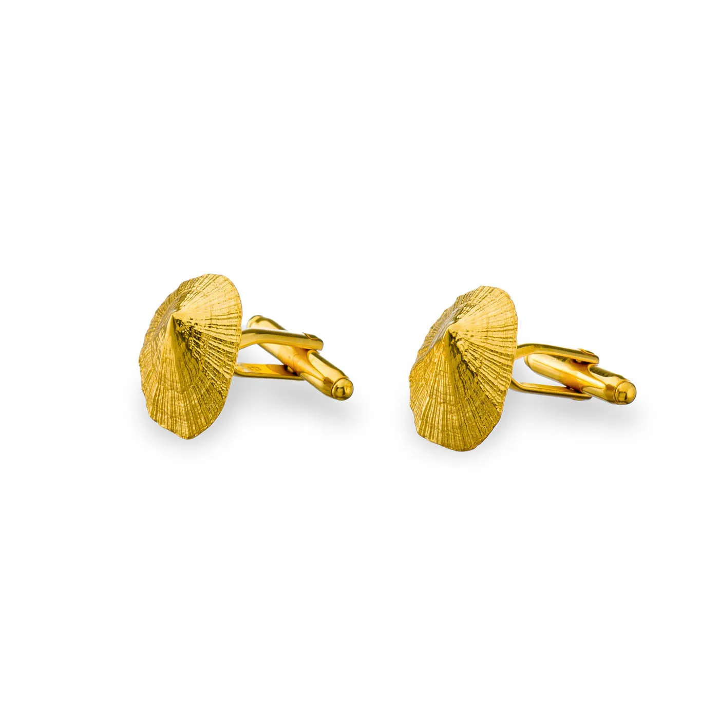 Favourite Limpet - cufflinks - silver 925 - gold plated
