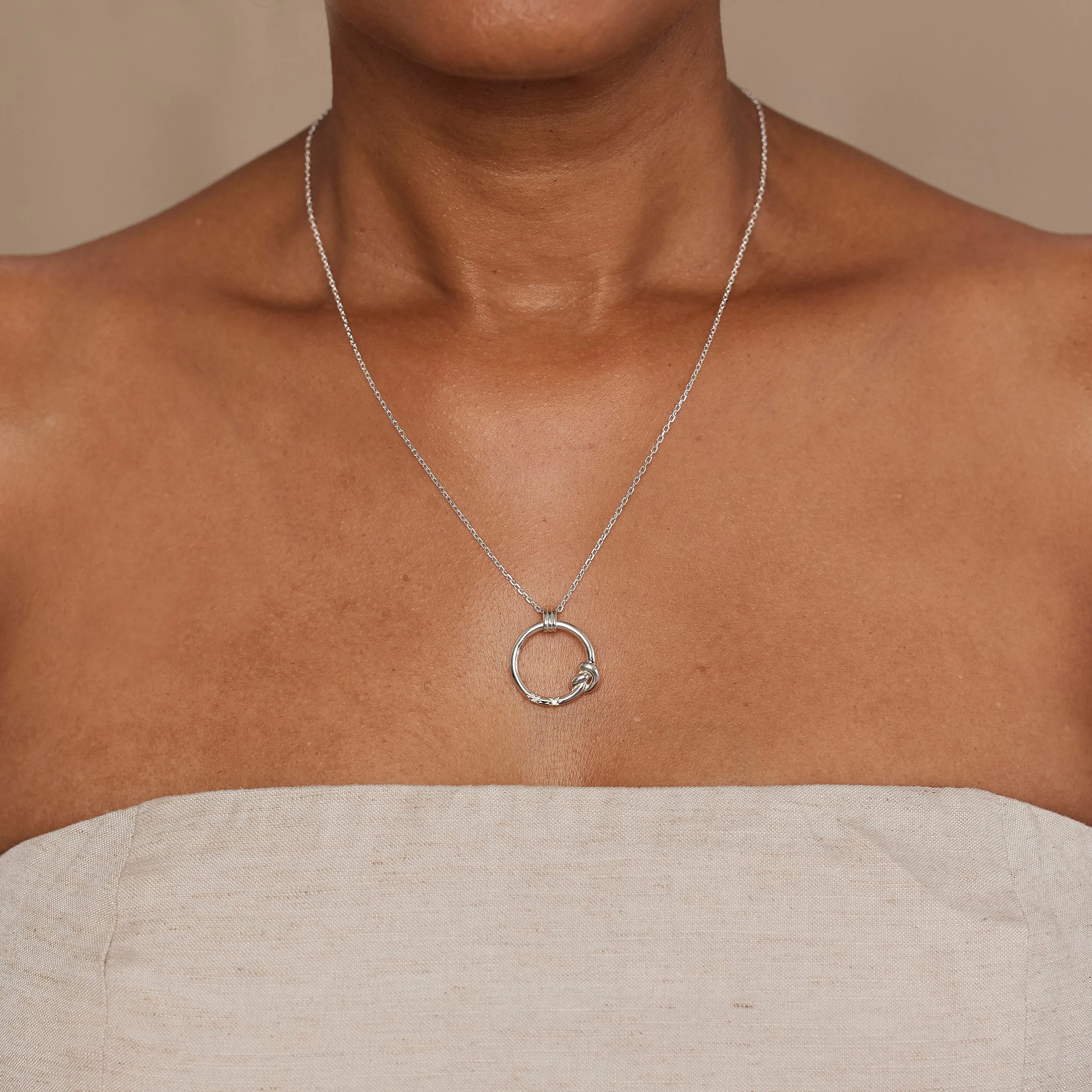 Forever Tied Silver Necklace