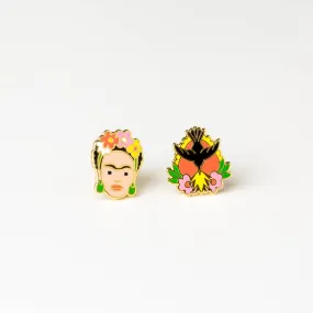 Frida Kahlo & Milagro Earrings