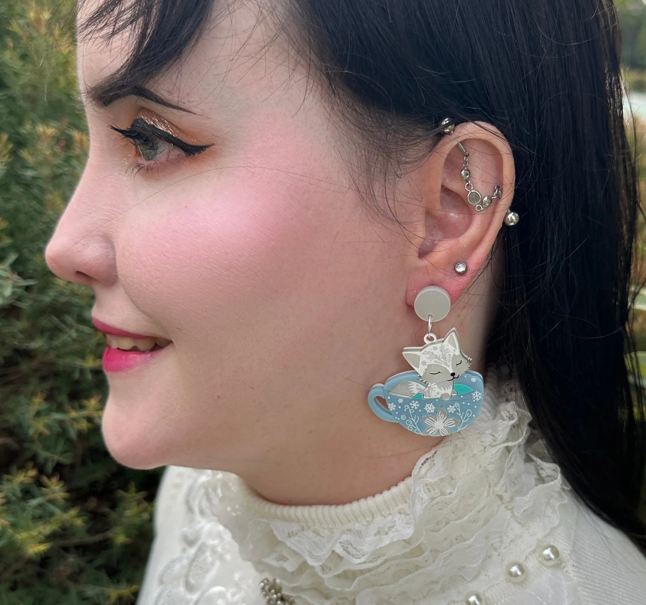 Frost whisker - earrings - Set of 2