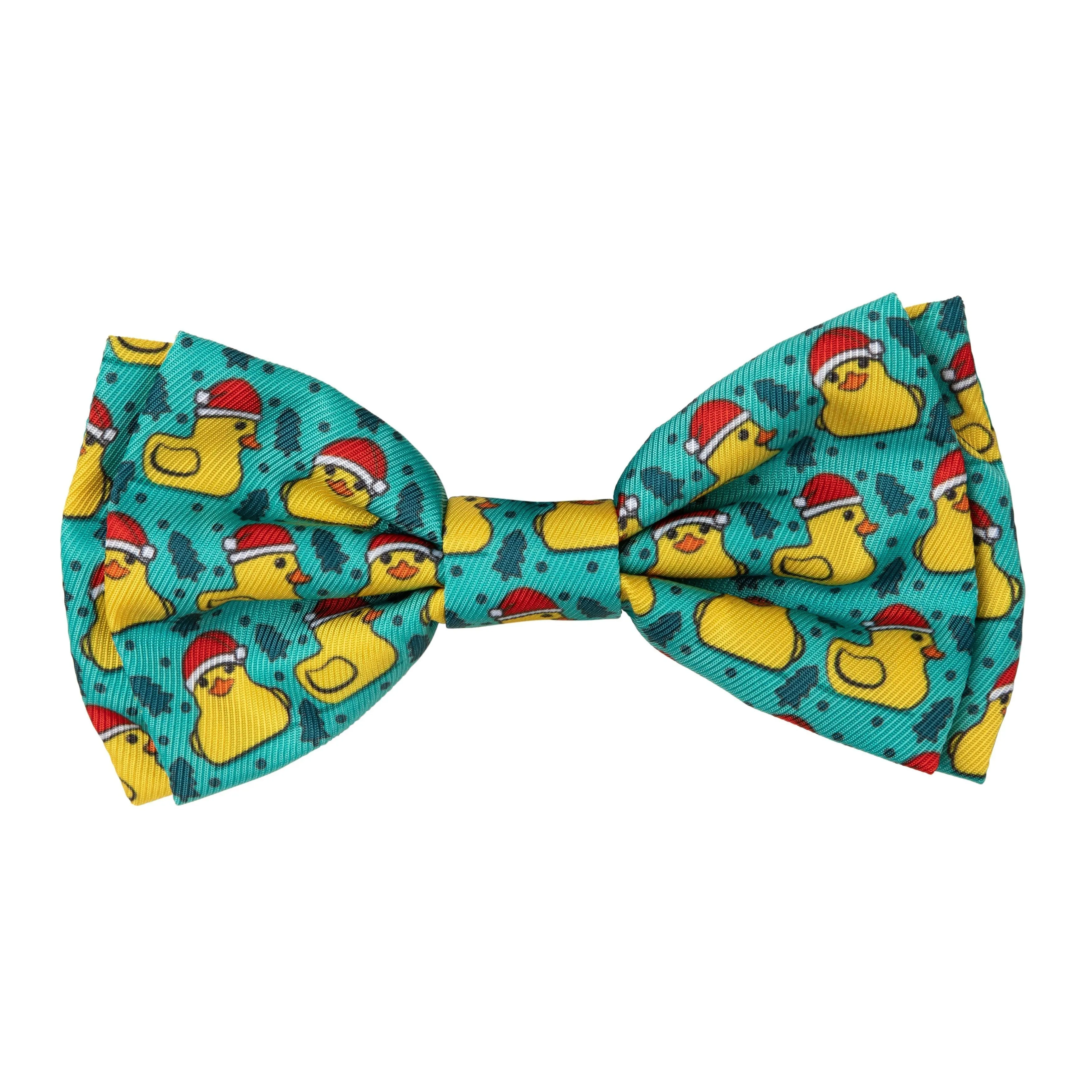 FuzzYard Christmas Merry Quackmas Dog Bandana and Bow Tie Set Medium to Large