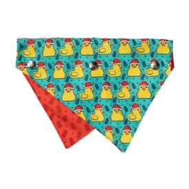 FuzzYard Christmas Merry Quackmas Dog Bandana and Bow Tie Set Medium to Large