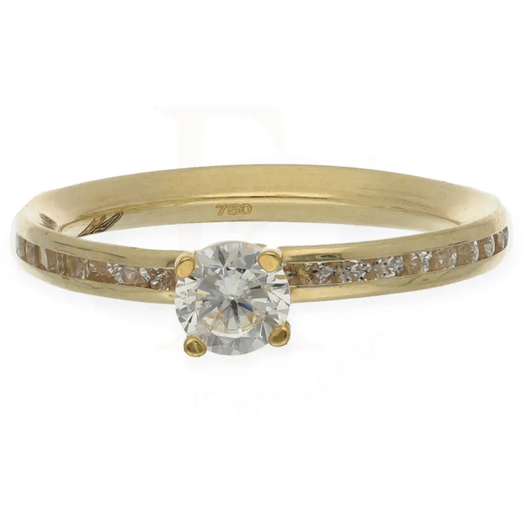 Gold Classic Solitaire Rings 18KT - FKJRN18K7469