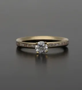 Gold Classic Solitaire Rings 18KT - FKJRN18K7469