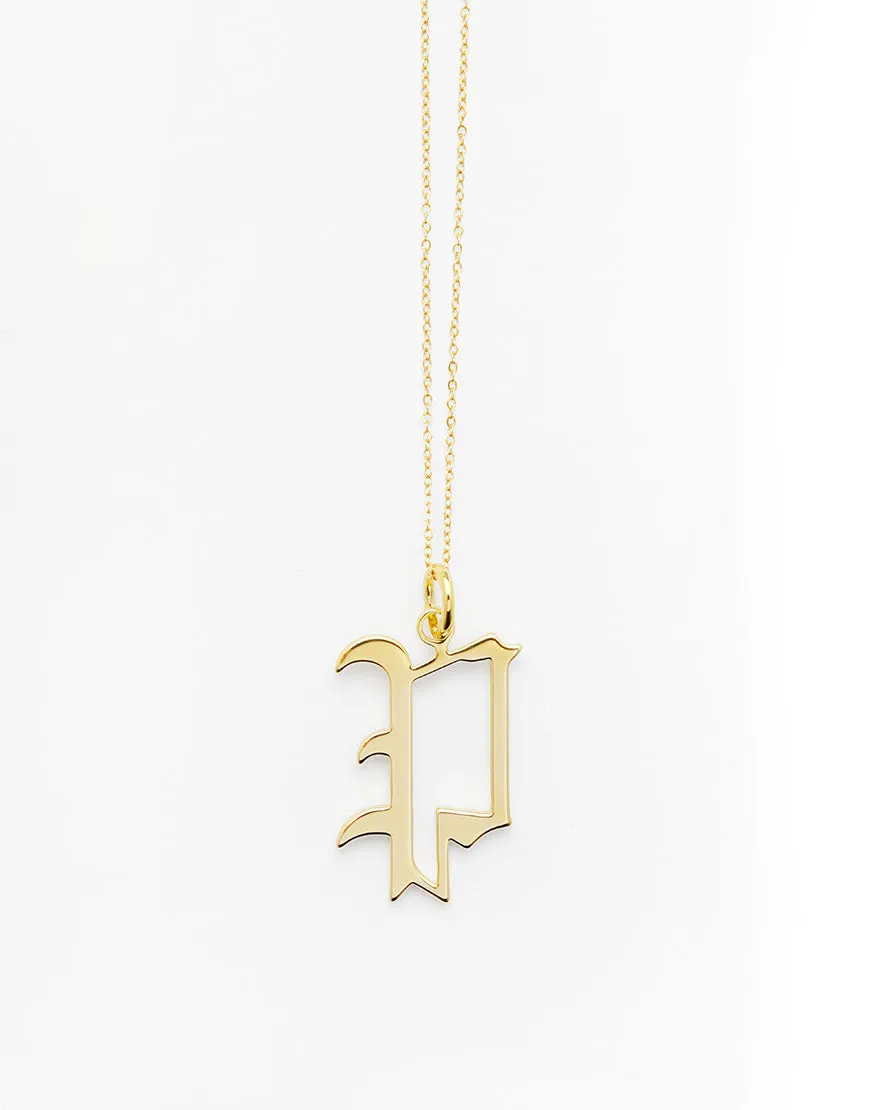 Gold Letter P Necklace