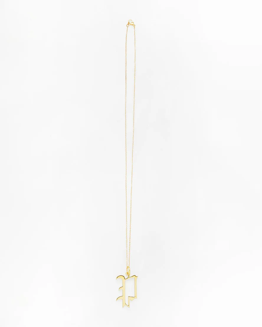 Gold Letter P Necklace