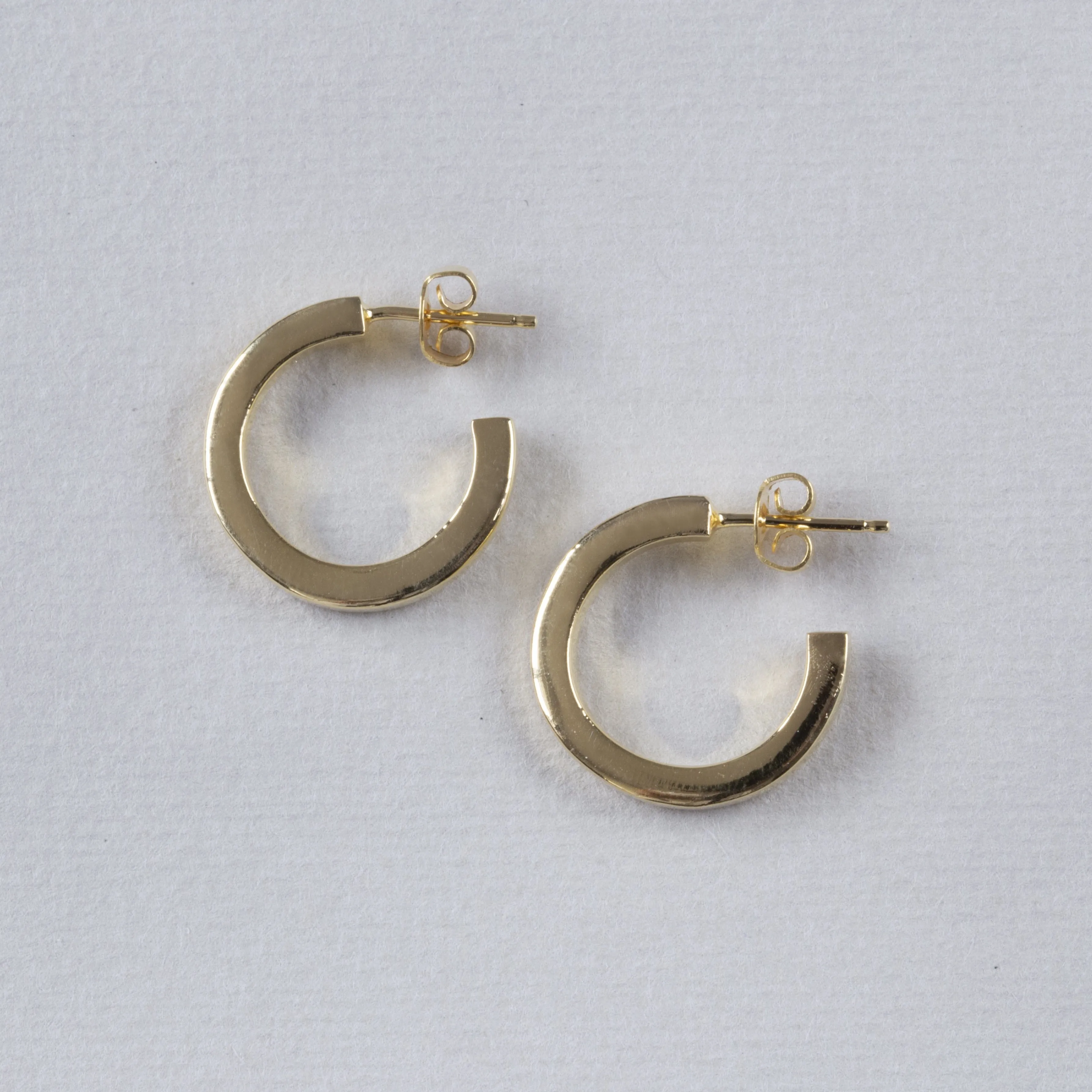 Gold Plated Chunky Hoop Earrings