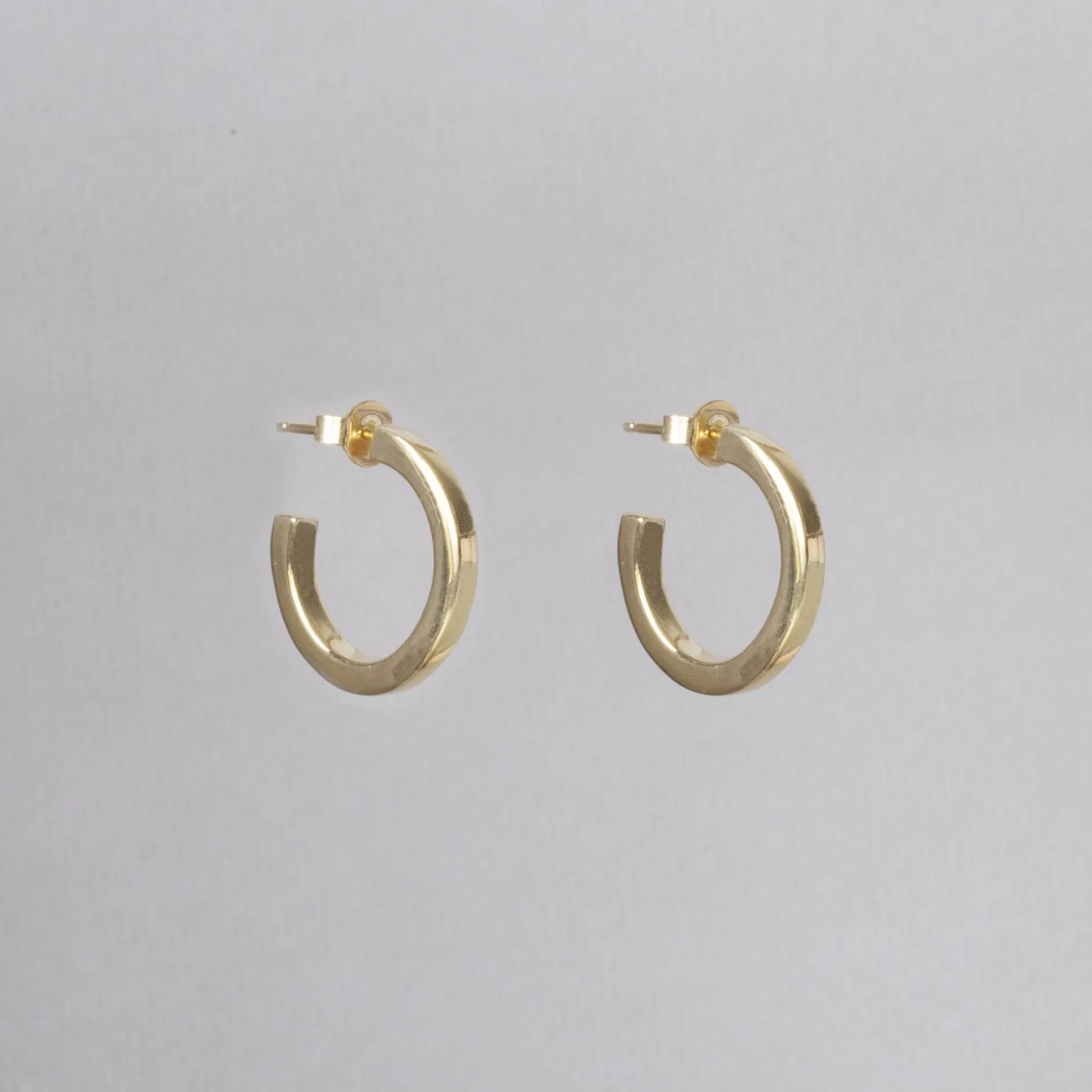 Gold Plated Chunky Hoop Earrings