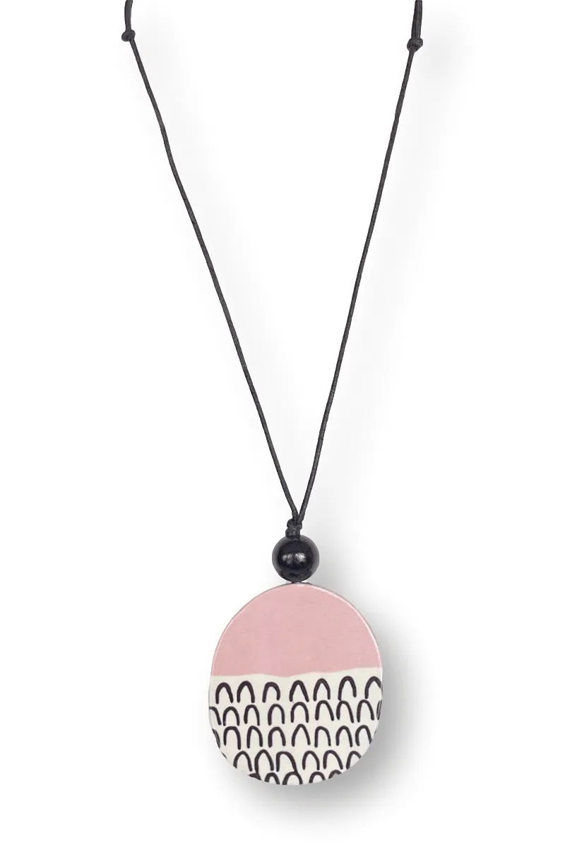 Graphic Print Decoupage Pendant