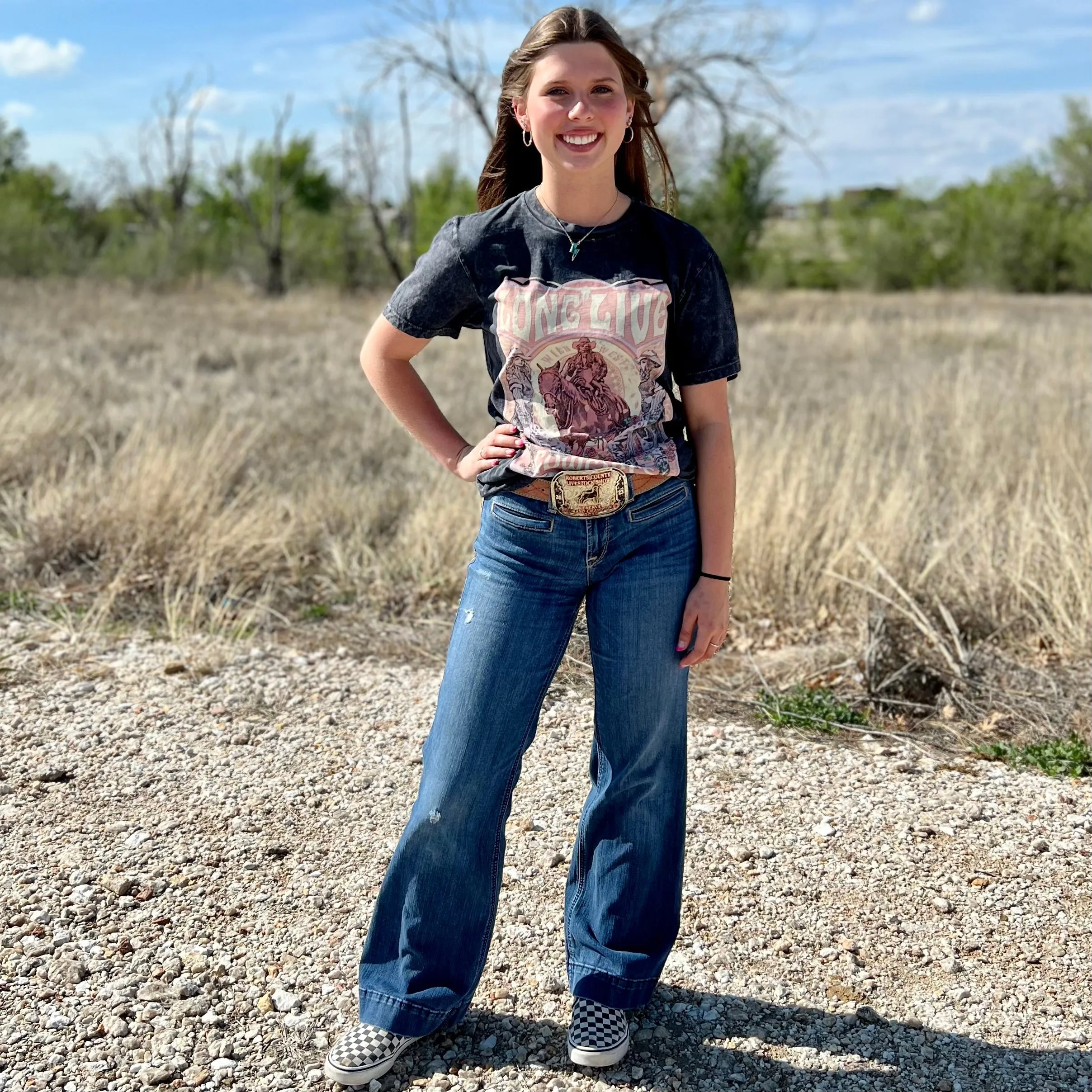 Hand Drawn Cowgirl's Graphic Tee
