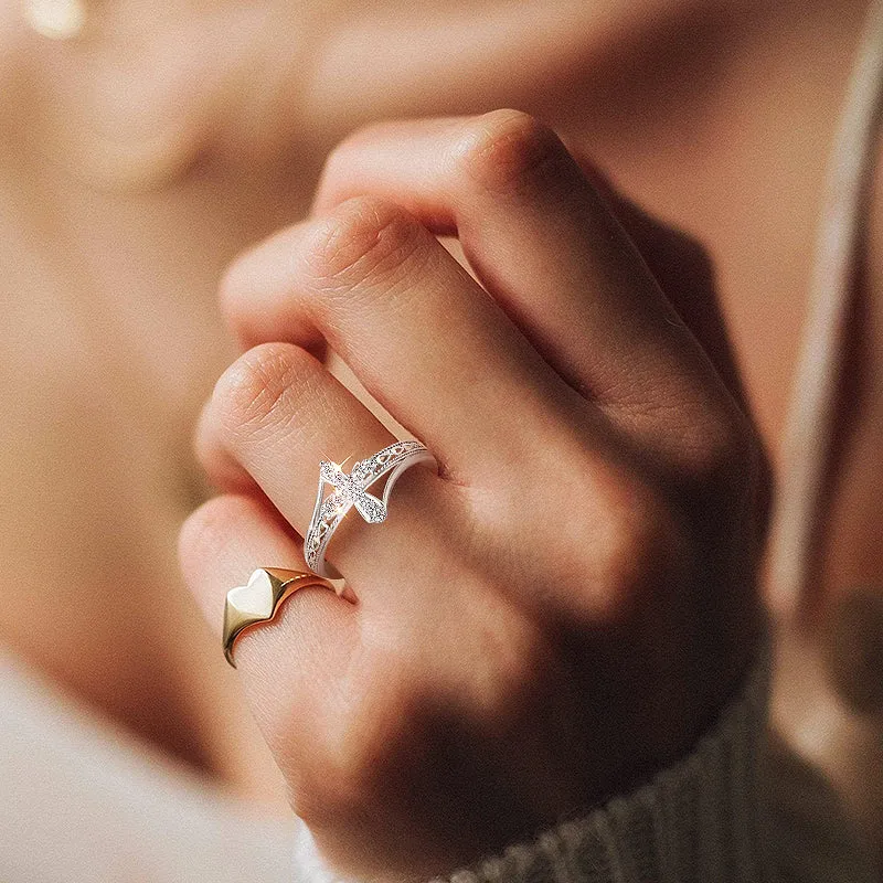 Handcrafted Cross Sterling Silver Ring