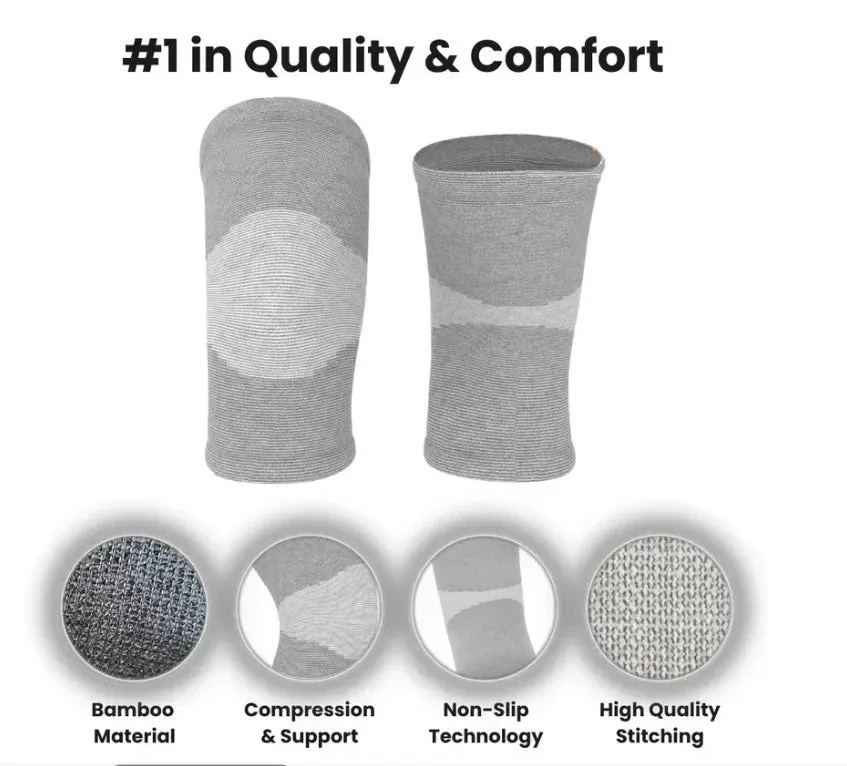High Quality Warm Bamboo Knee Sleeves - [ BUY 1 GET 1 FREE ]