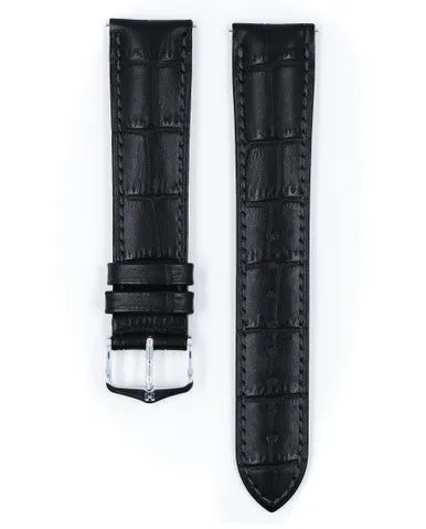 HIRSCH DUKE Alligator Embossed Calfskin  Open End Watch Strap  010 28 OE