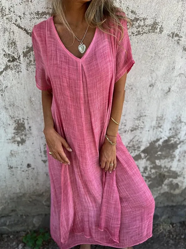 Kathy's - V-Neck Midi Summer Dress (Buy 1 Get 1 Free)