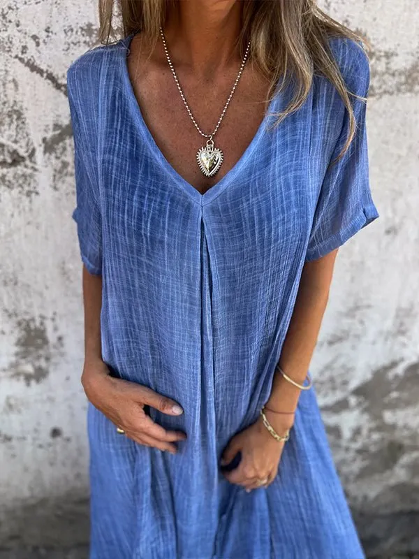 Kathy's - V-Neck Midi Summer Dress (Buy 1 Get 1 Free)