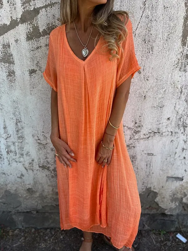 Kathy's - V-Neck Midi Summer Dress (Buy 1 Get 1 Free)
