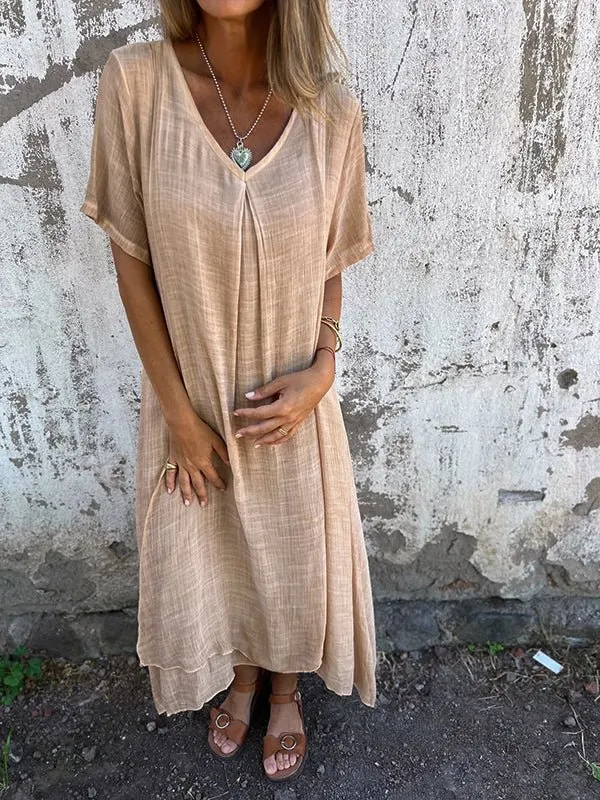 Kathy's - V-Neck Midi Summer Dress (Buy 1 Get 1 Free)