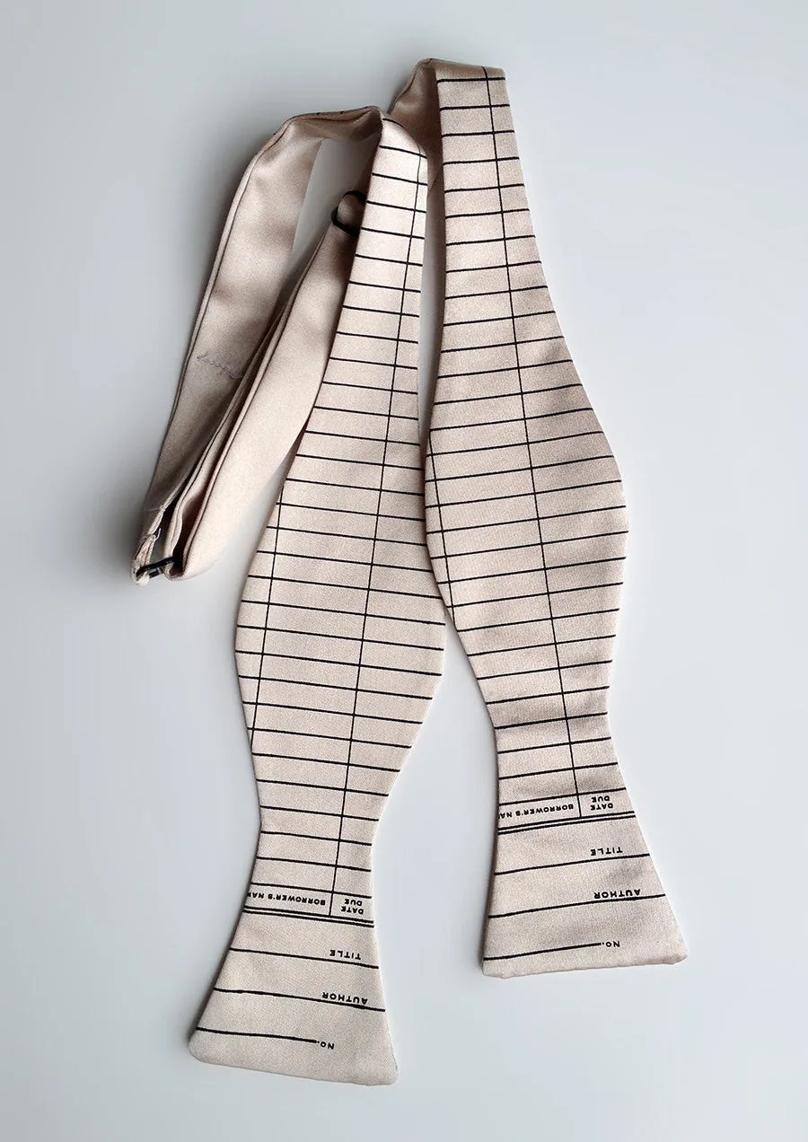 Library Due Date Card Bow Tie