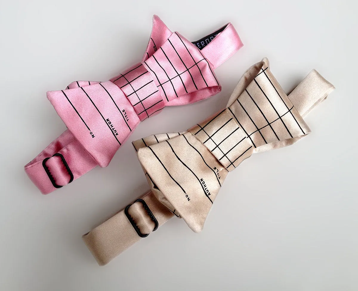 Library Due Date Card Bow Tie