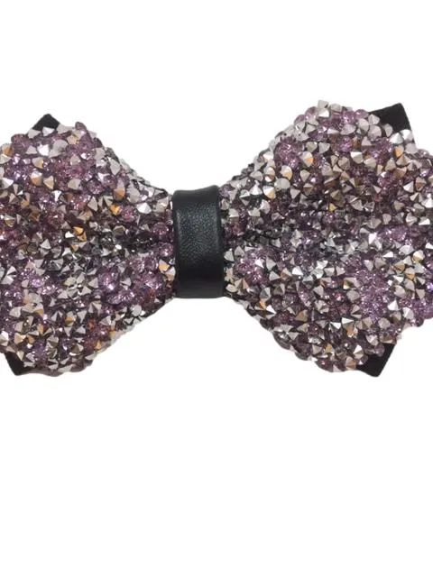 Lilac Purple, Sparkley, Glitter, Diamond Tip, Party Bow Tie
