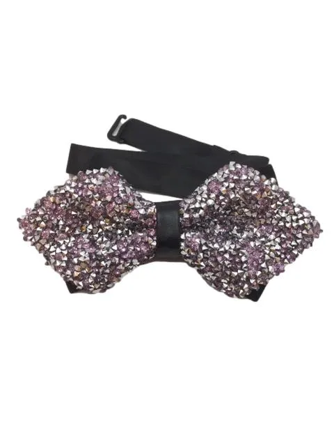 Lilac Purple, Sparkley, Glitter, Diamond Tip, Party Bow Tie