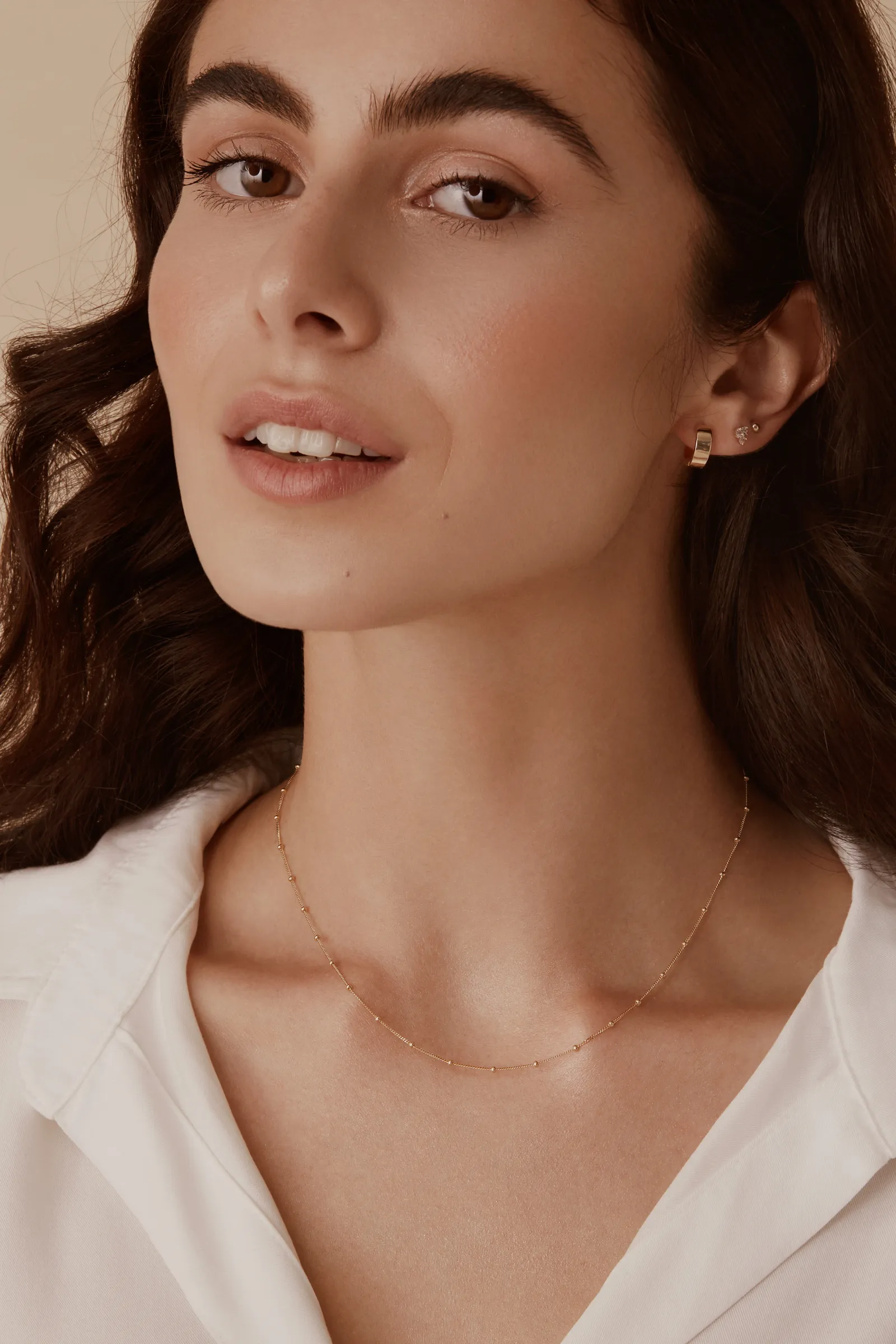 Lotus Stud Earrings - 14k Gold