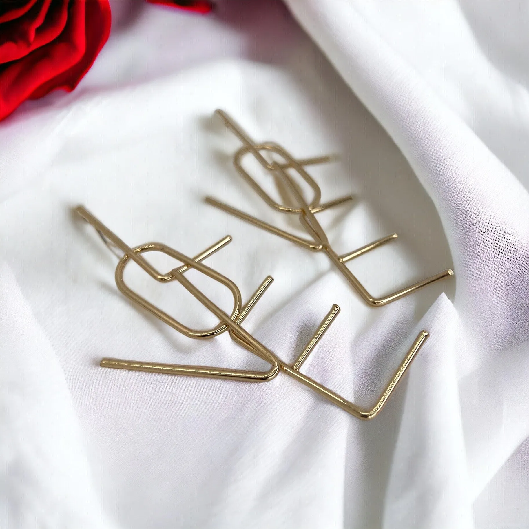 Love Earrings - Valentine’s Day, Heart Earrings, Valentine’s Earrings, Valentine Gift, Love Accessories, Heart Accessories, Gold Letters