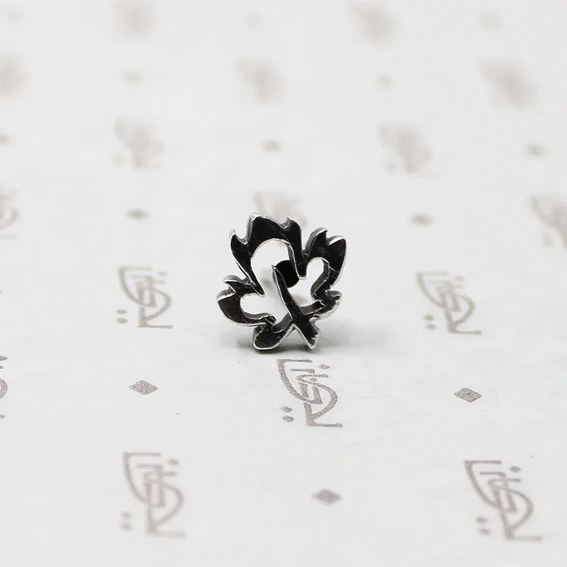 Maple Leaf Sterling Cufflink & Tie Tack Set