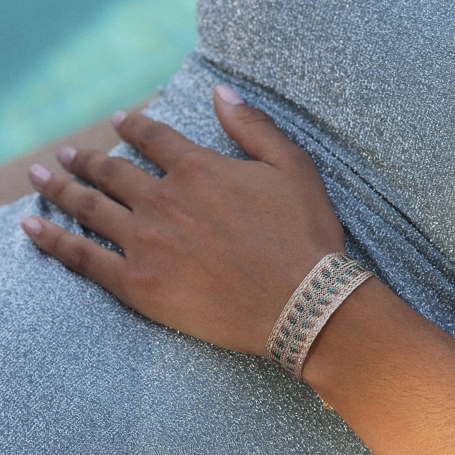 Maxi Yula n°2 Bracelet in Rose Gold Forest Mocha