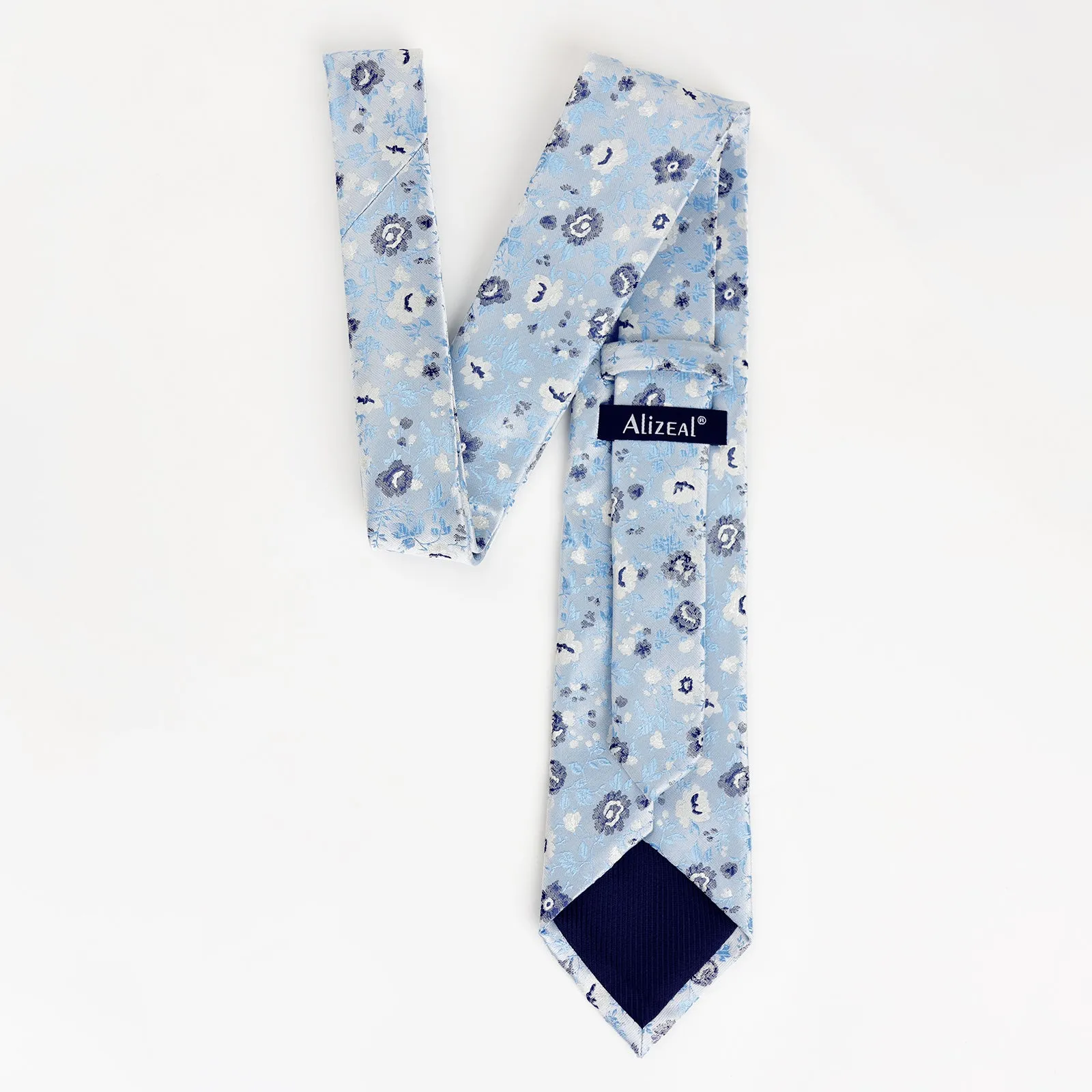 Men's 3.15inches Rustic Tie with Flower Printed Handkerchief-128