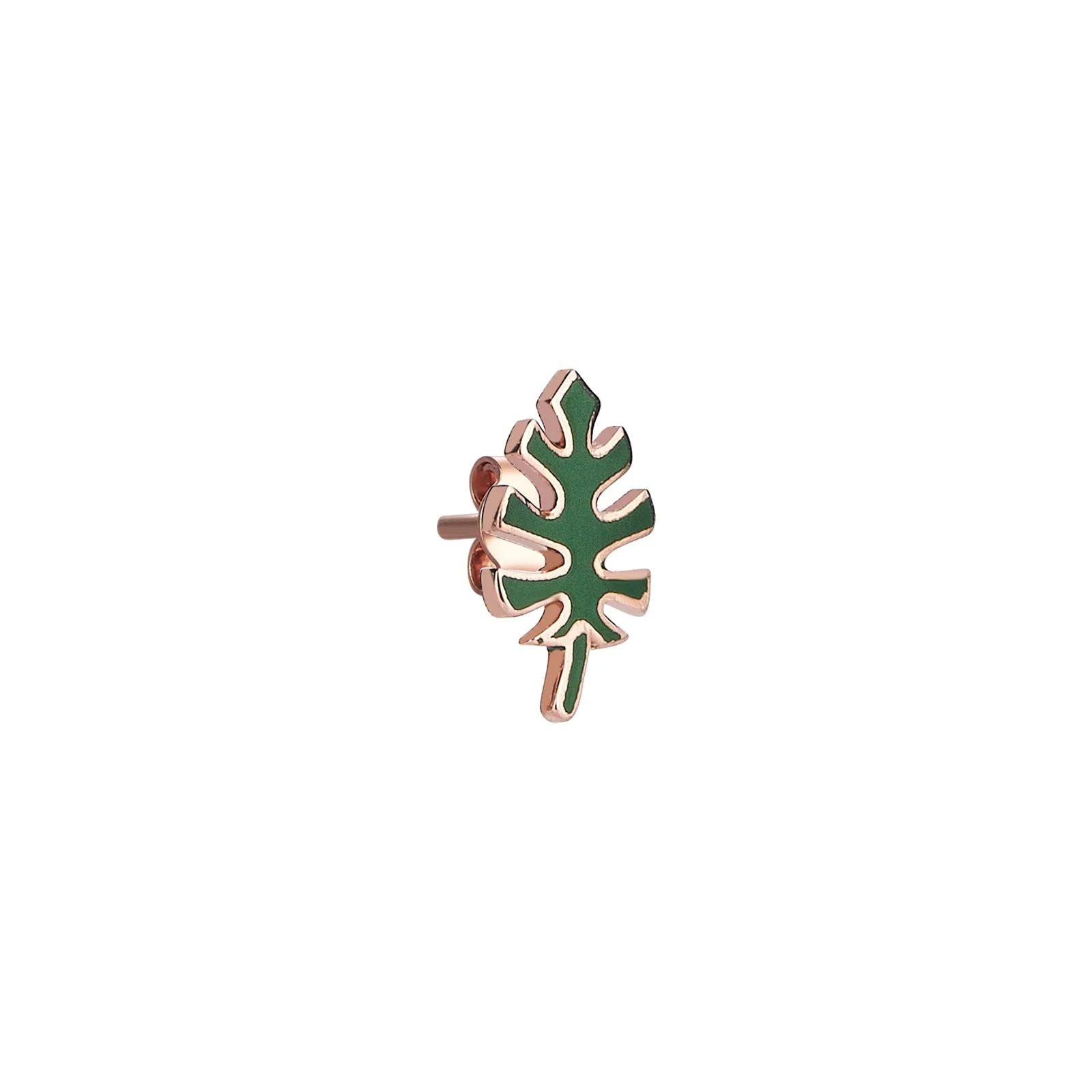 Monstera Stud Earring