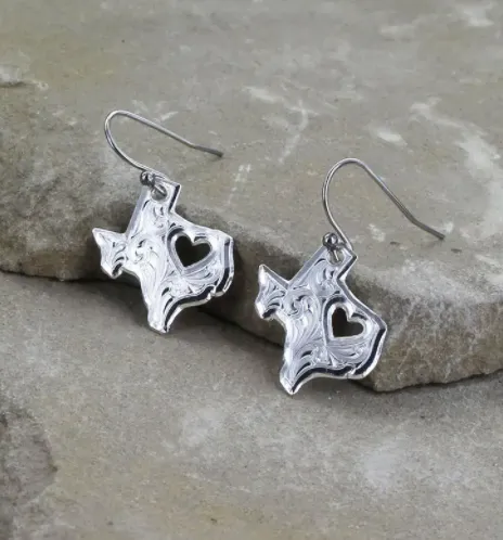 Montana Silversmith I Heart Texas Charm Earrings - In Stock