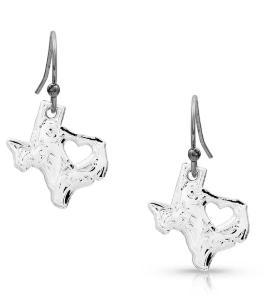 Montana Silversmith I Heart Texas Charm Earrings - In Stock