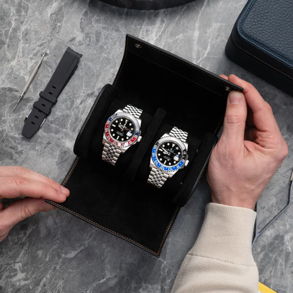 Noir Watch Roll – Two Watches