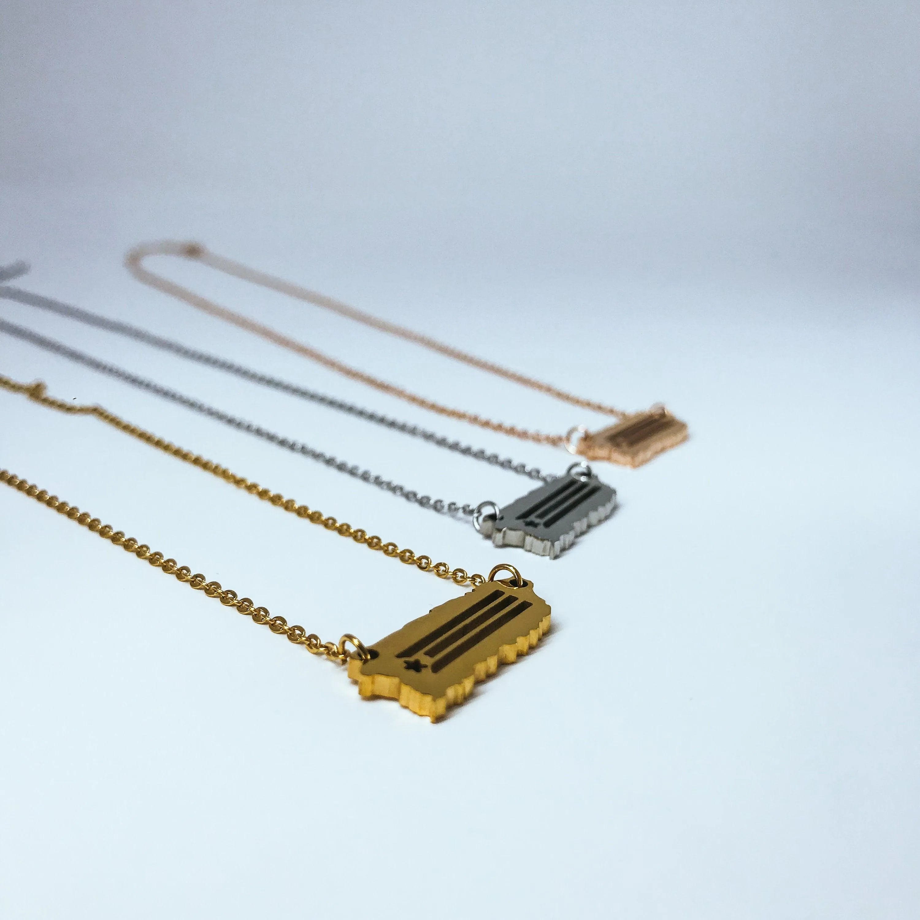 Puerto Rico Silhouette Necklace