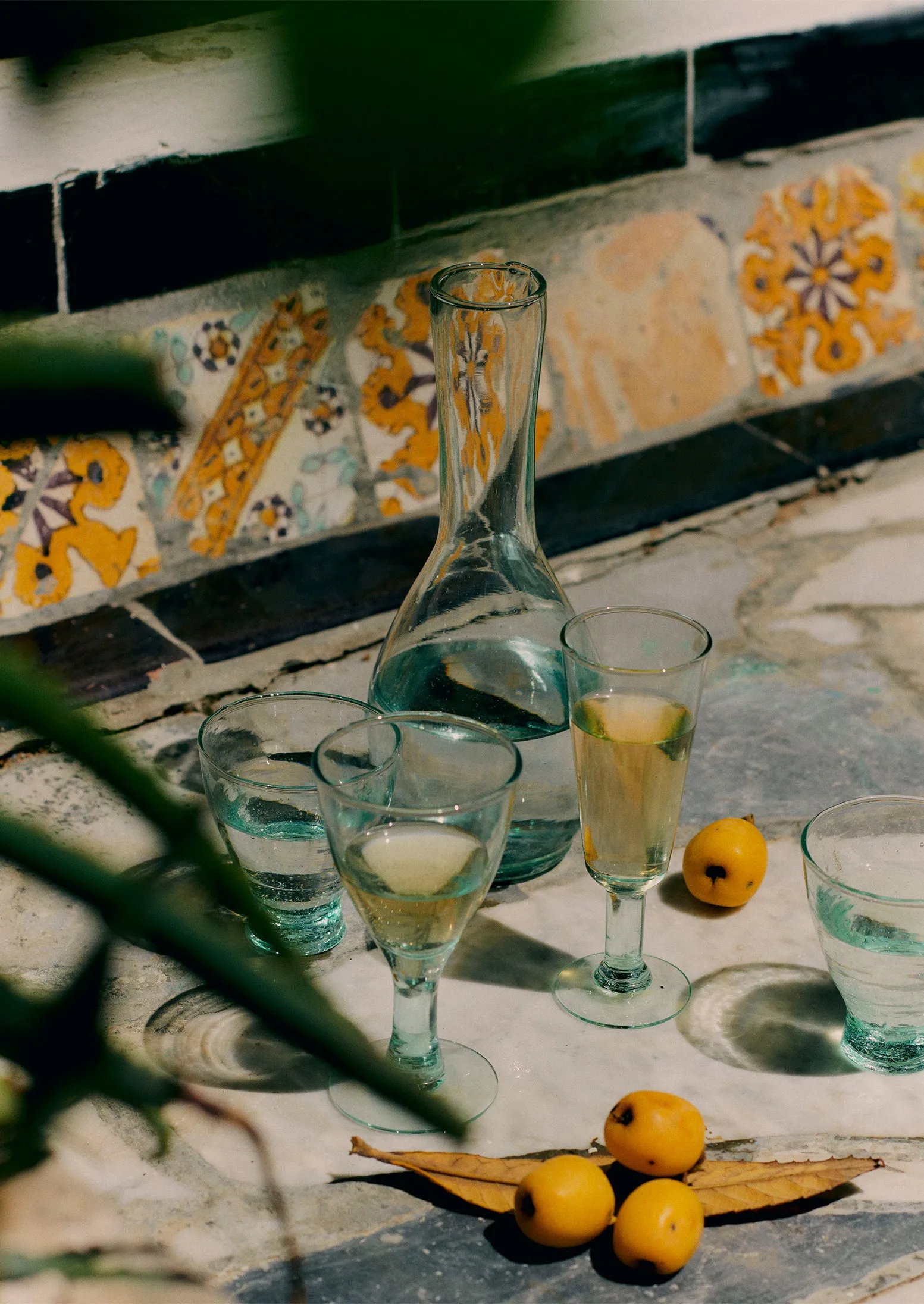 Recycled Bolivian Champagne Glasses Set | Clear