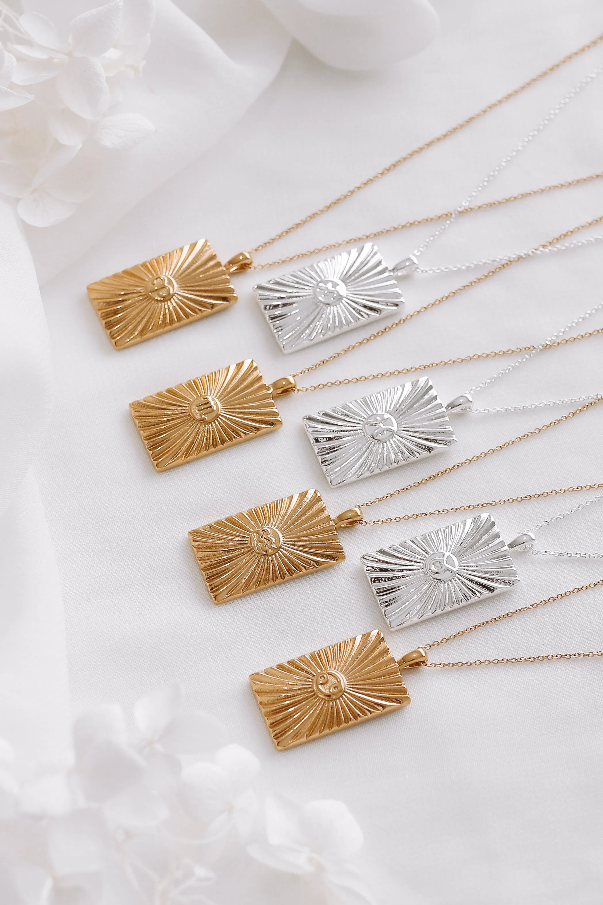Reese - 14ct Gold or Silver Plated Zodiac Necklace