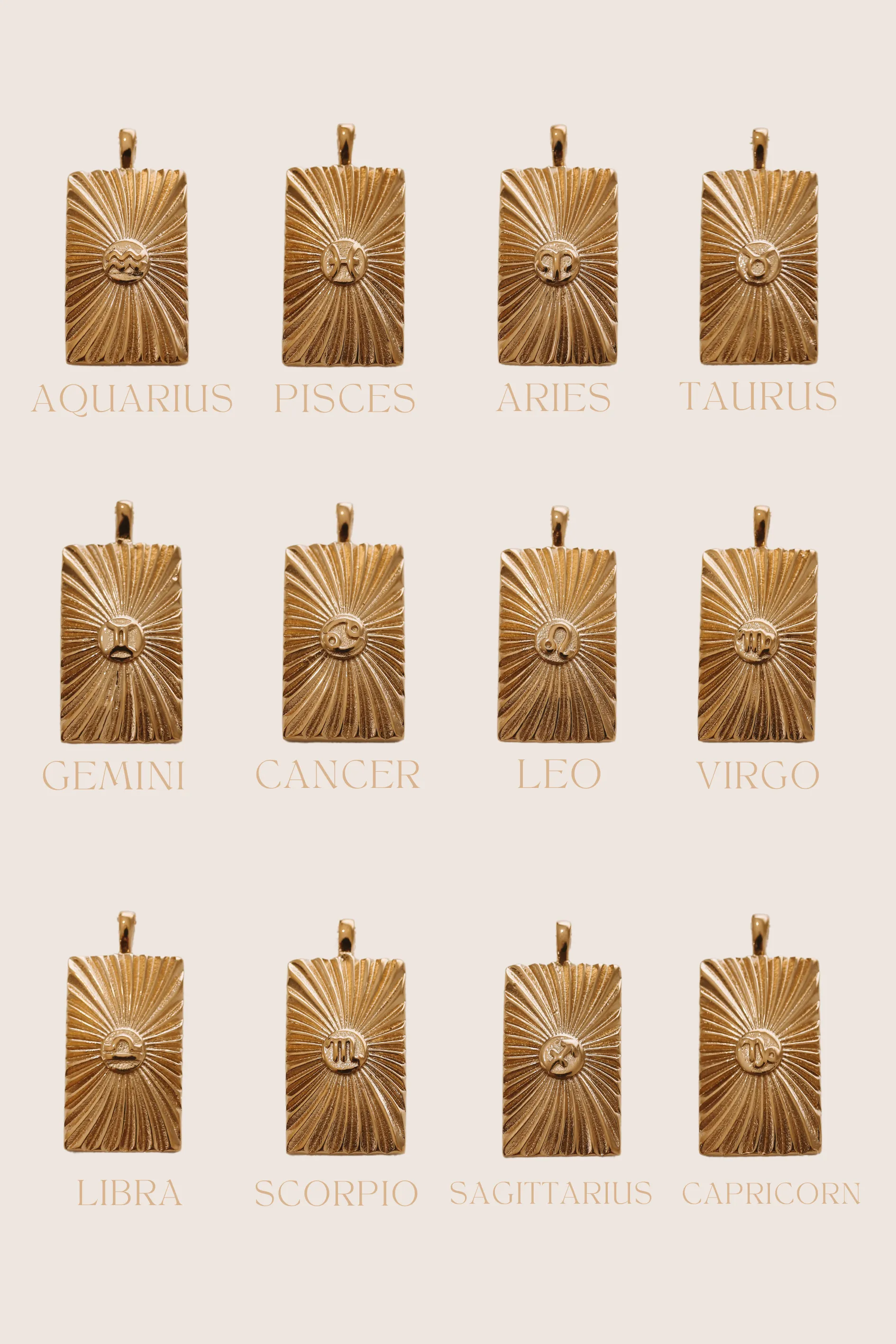 Reese - 14ct Gold or Silver Plated Zodiac Necklace