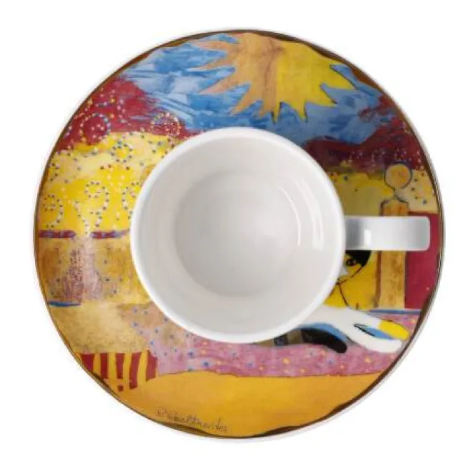 Charming Rosina Wachtmeister Macchia and Friends Cat-Themed Cup and Saucer Set