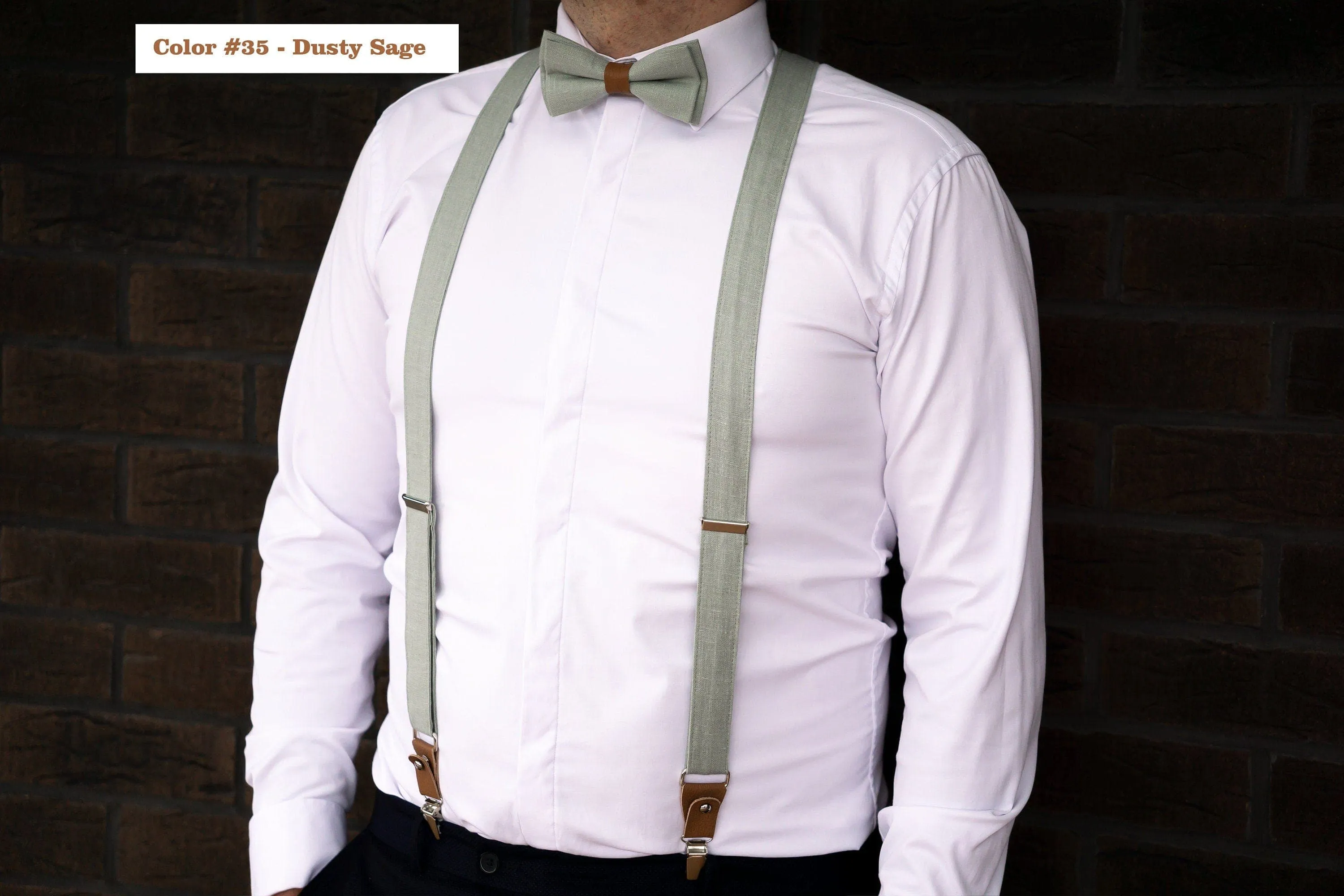 Sage Green Groom & Groomsmen Accessories: Ties, Bow Ties, Braces and Suspenders