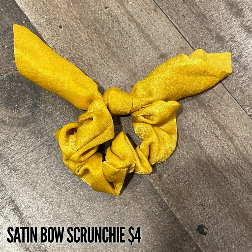 Satin Bow Scrunchies