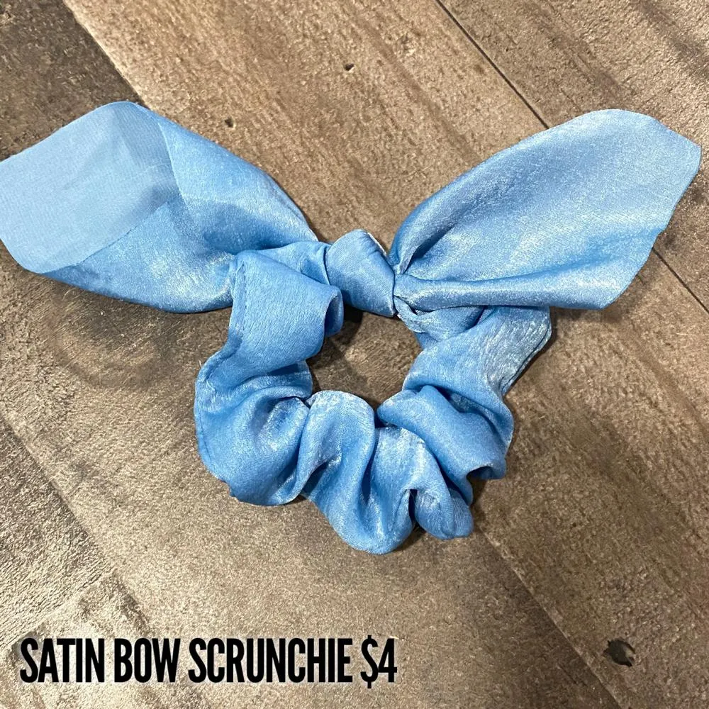 Satin Bow Scrunchies