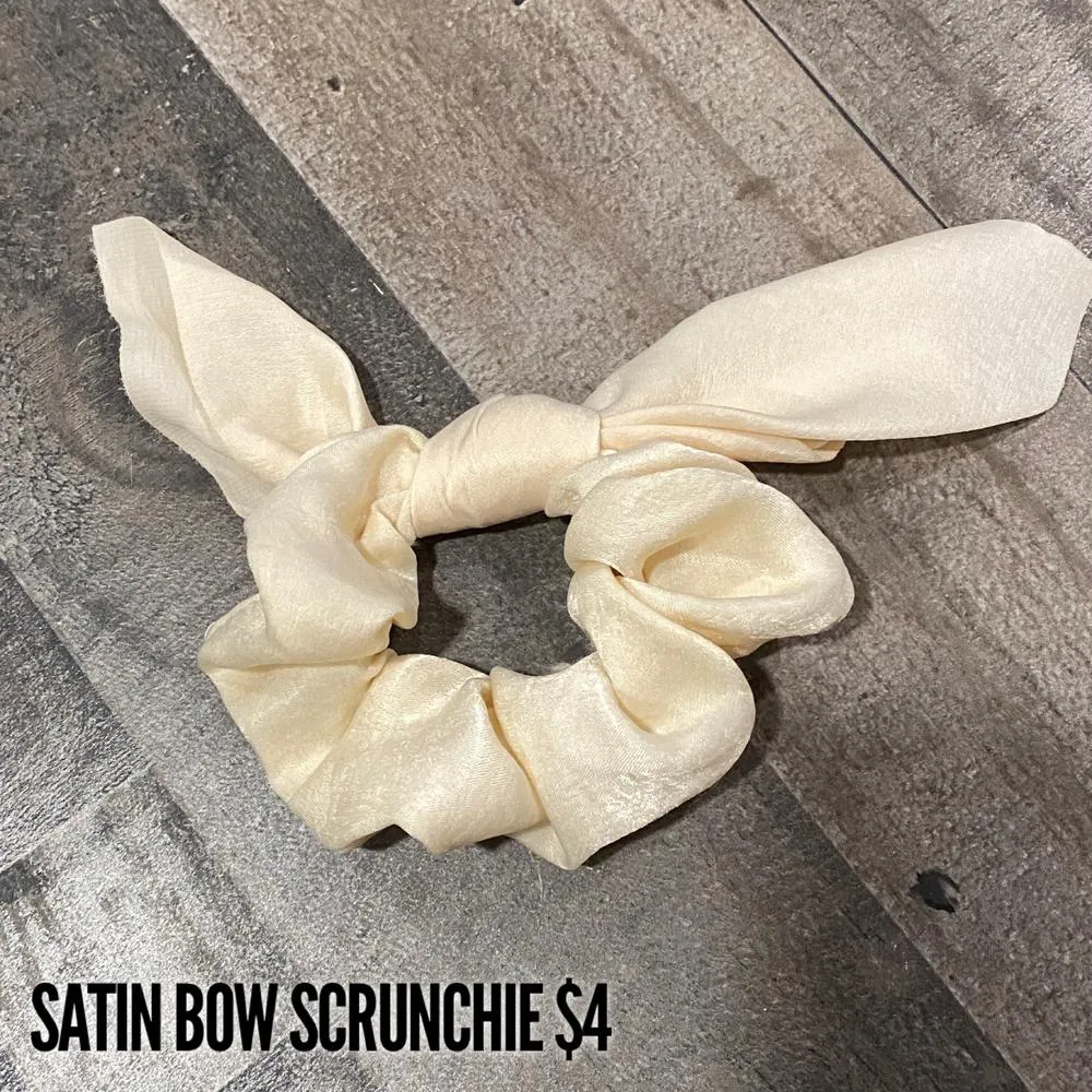 Satin Bow Scrunchies